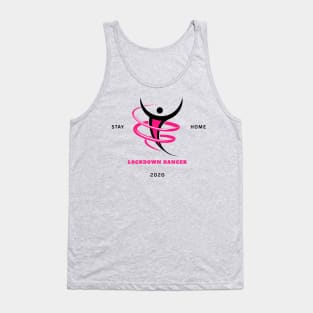 Stay Home Lockdown Dancer Pink/Black Tank Top